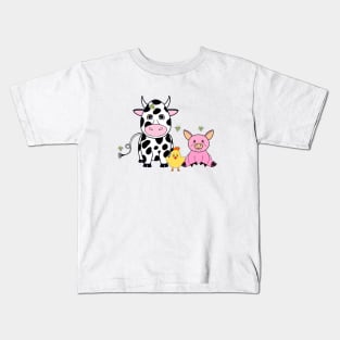 FARM Life - Cute Farm Animals Art Kids T-Shirt